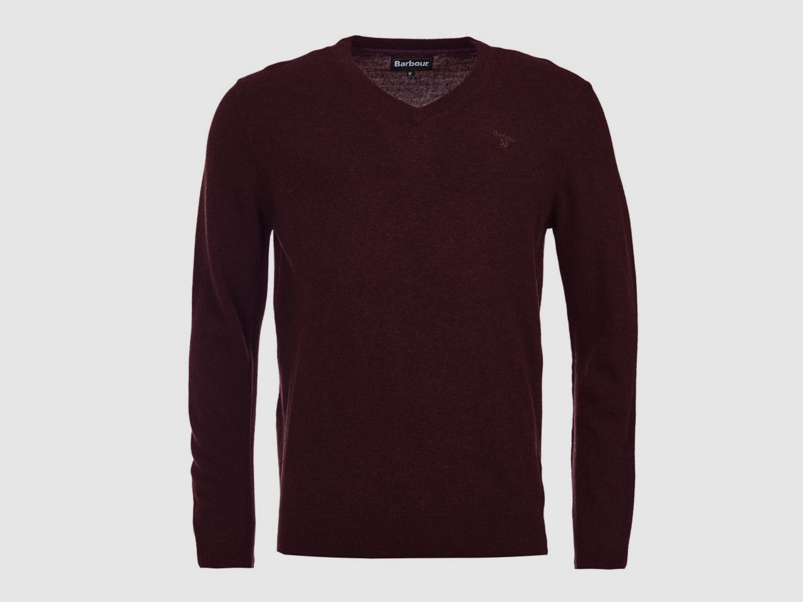 BARBOUR Essential Lambswool V Ausschnitt Merlot