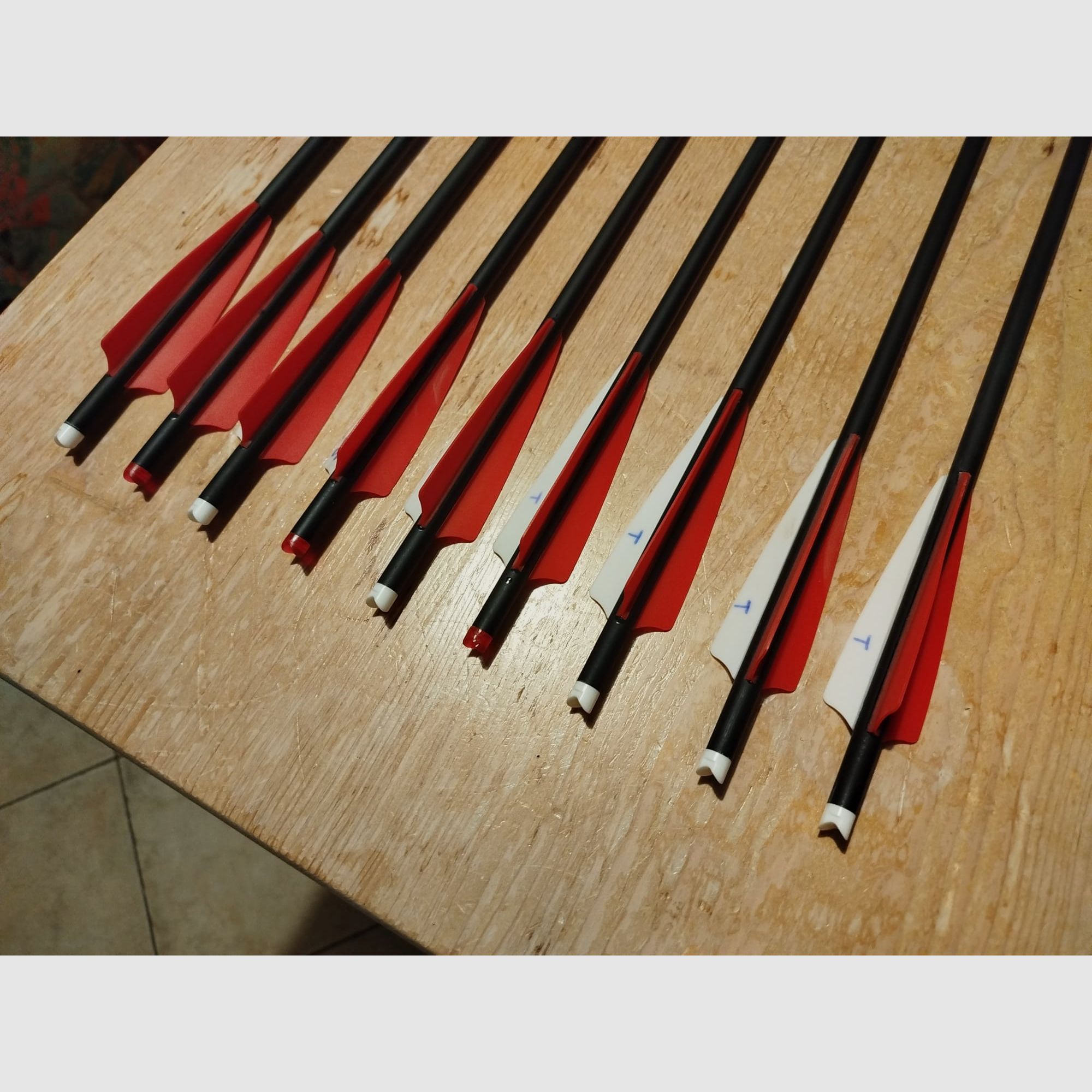 Crossbow bolts, arrows, length 20", 9 pieces