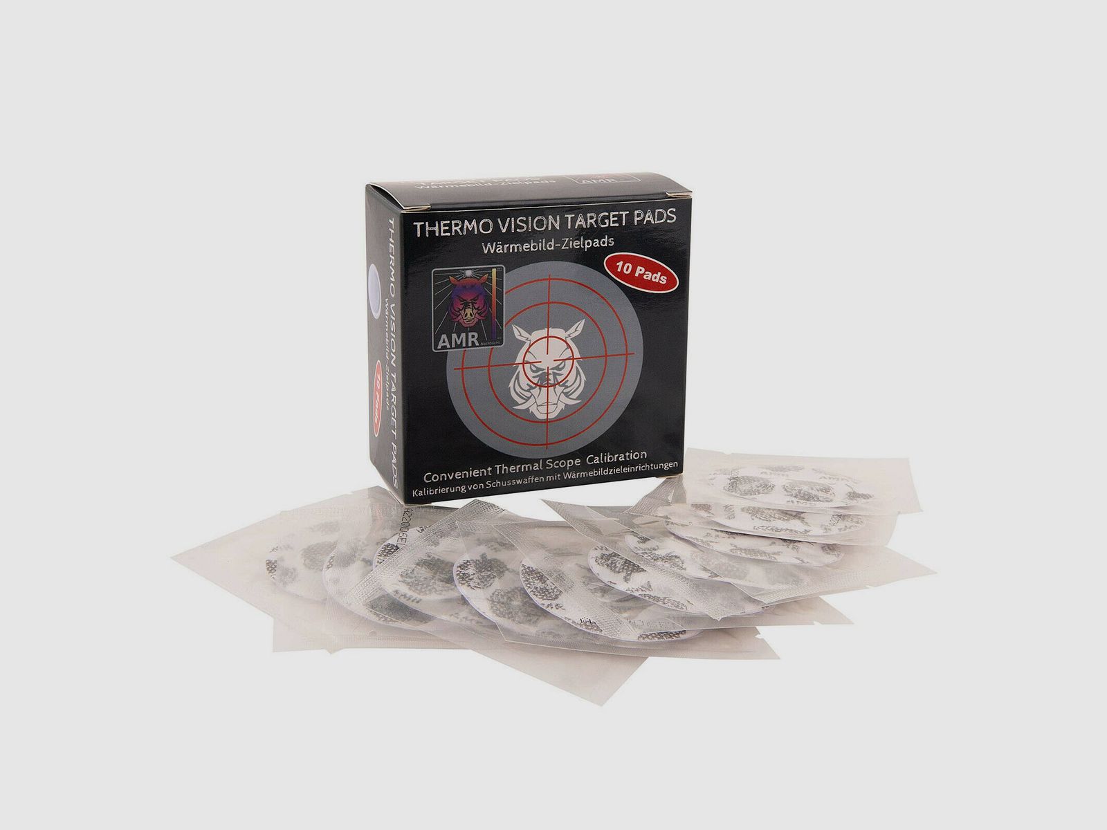 ARM target pads for thermal imaging attachment devices