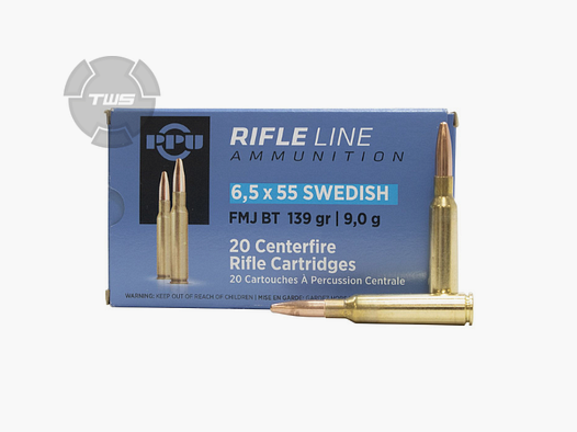 PPU 6,5 x 55 Swedish FMJ BT 139 gr 20 Stück