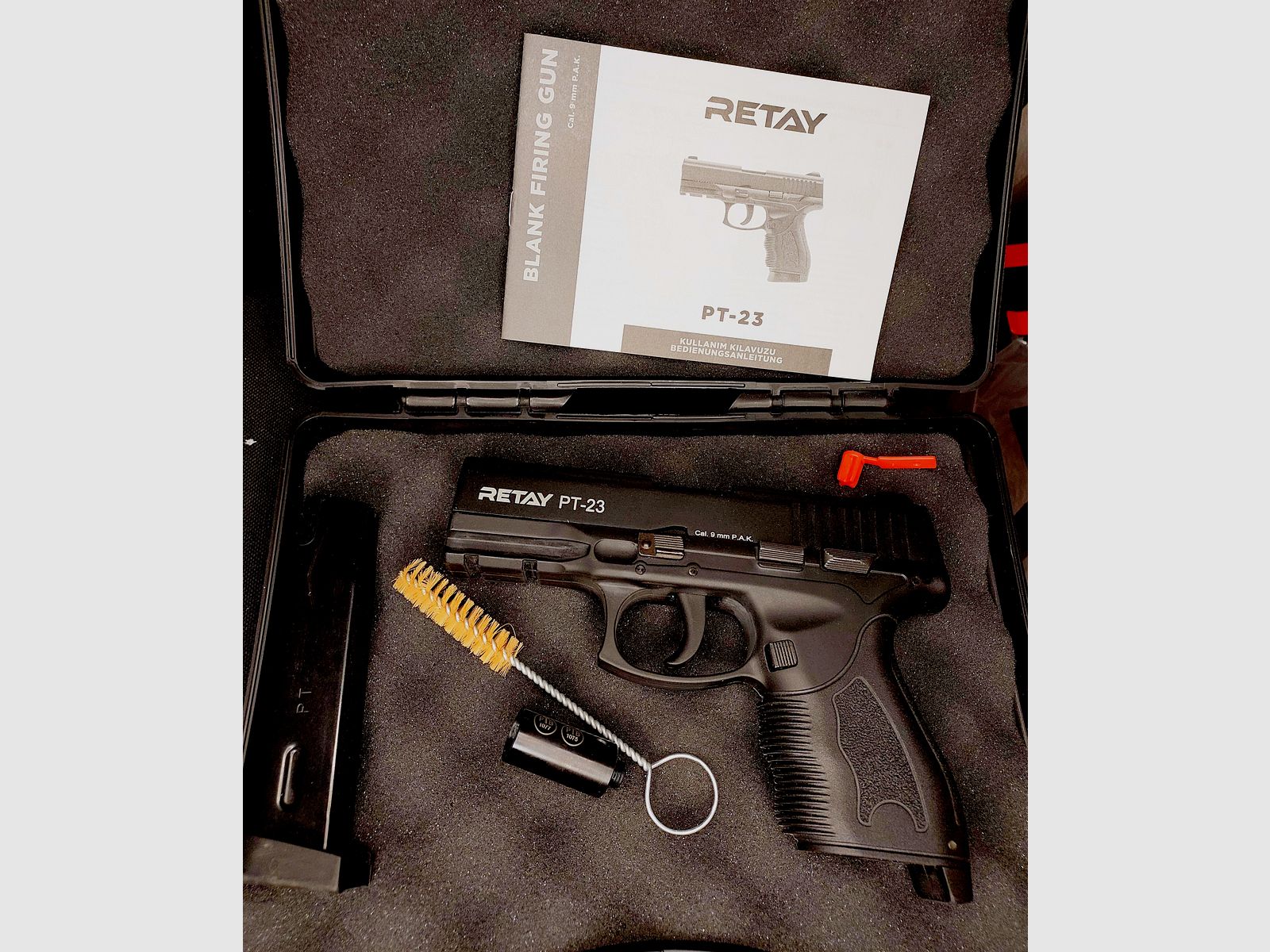 Retay PT-23 Pistole 9mm P.A.K. brüniert (PTB 1077) PT 23 wie neu!