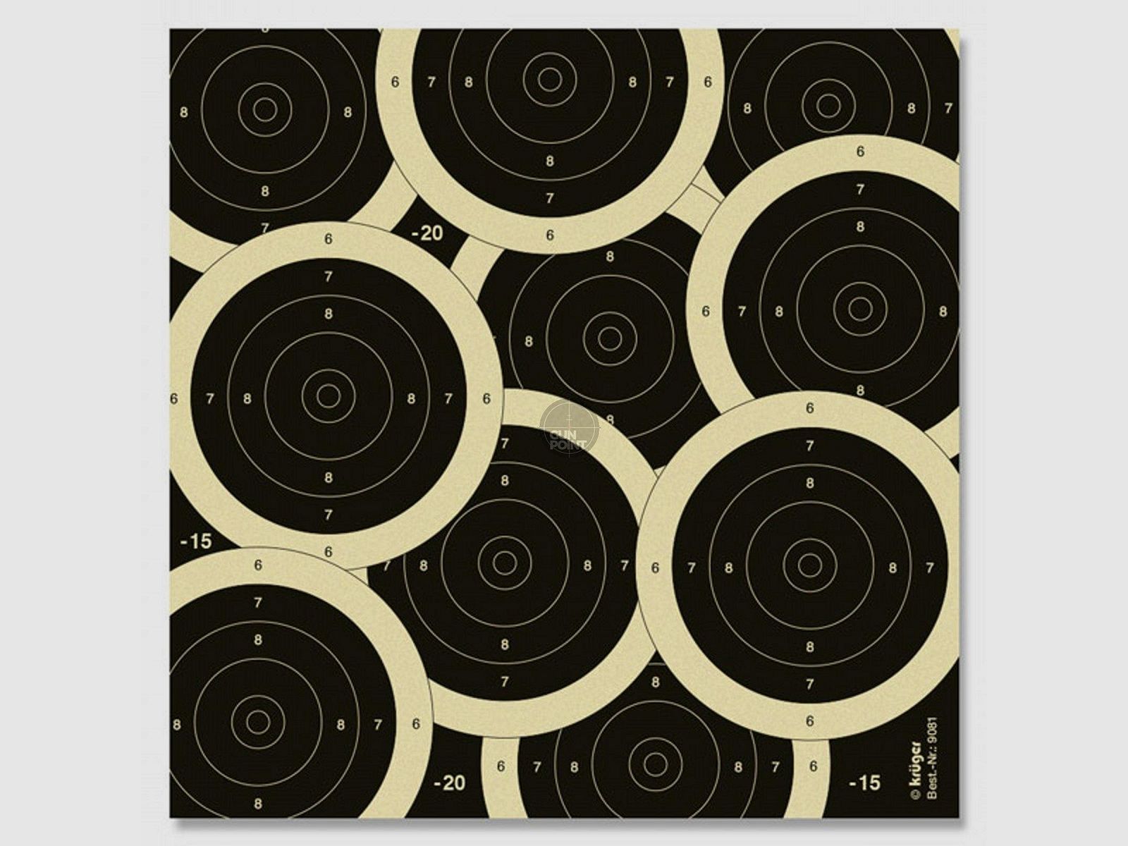 Luftpistolenscheibe Scheibensalat" 17 x 17 cm"