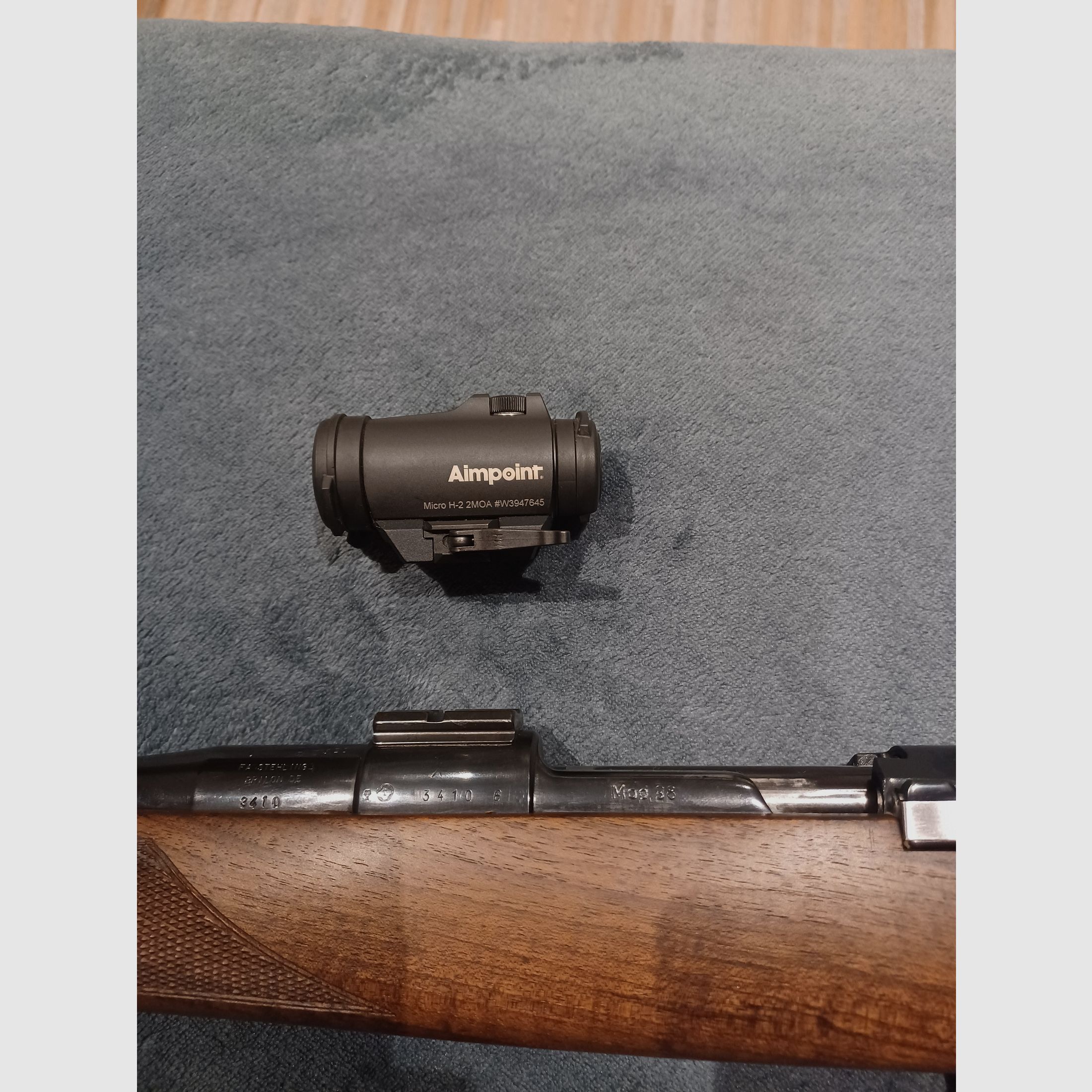 Repeater rifle mod. 98 with hole stock and Aimpoint Micro H2