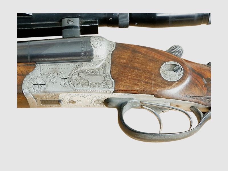 Drilling, Krieghoff Trumpf, Kal. 7x65R, 16/70 mit Einstecklauf .22 Hornet