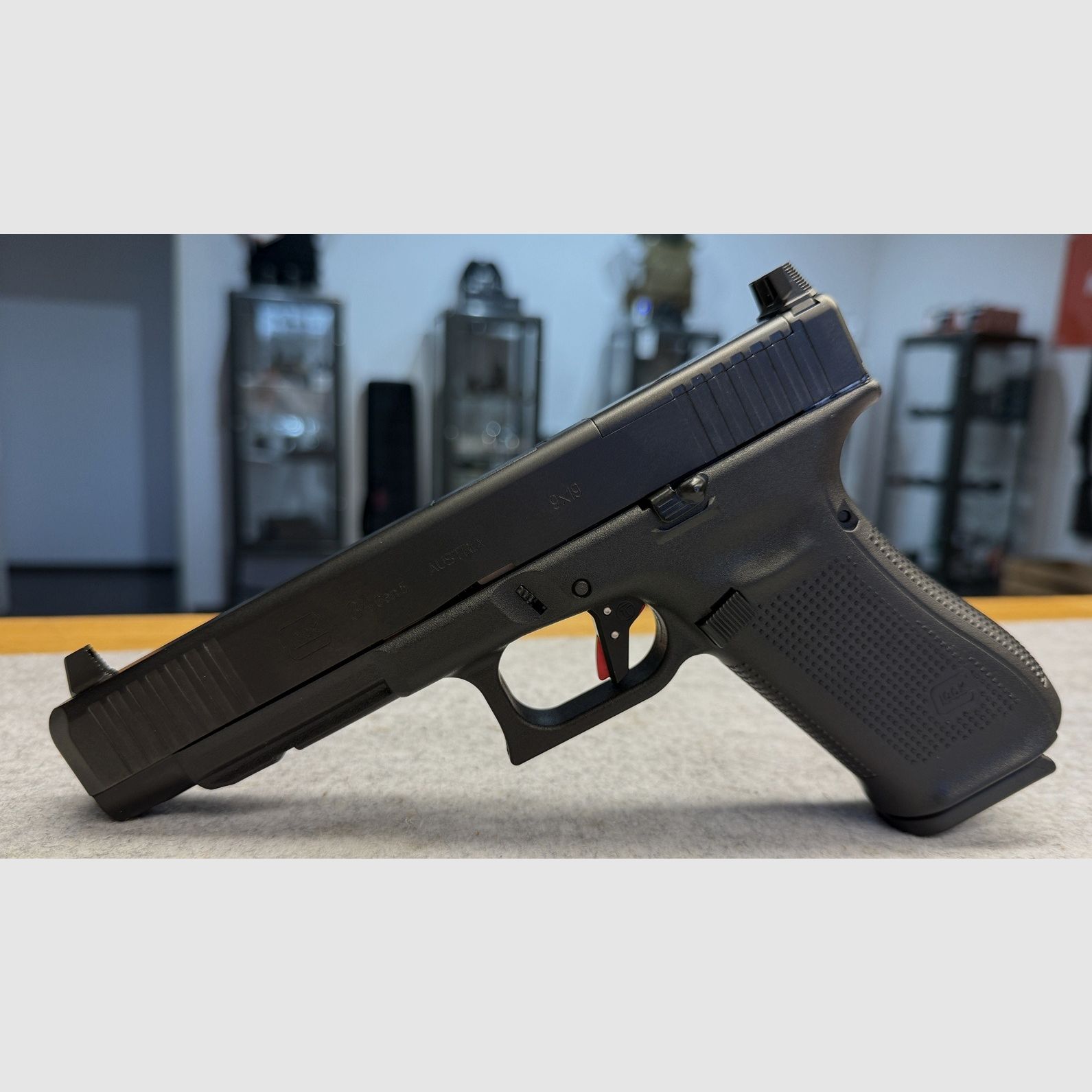 Glock 34 Gen. 5 MOS Competition Kaliber 9mm Luger inkl. Timney Matchabzug & SD Stahl-Visierung