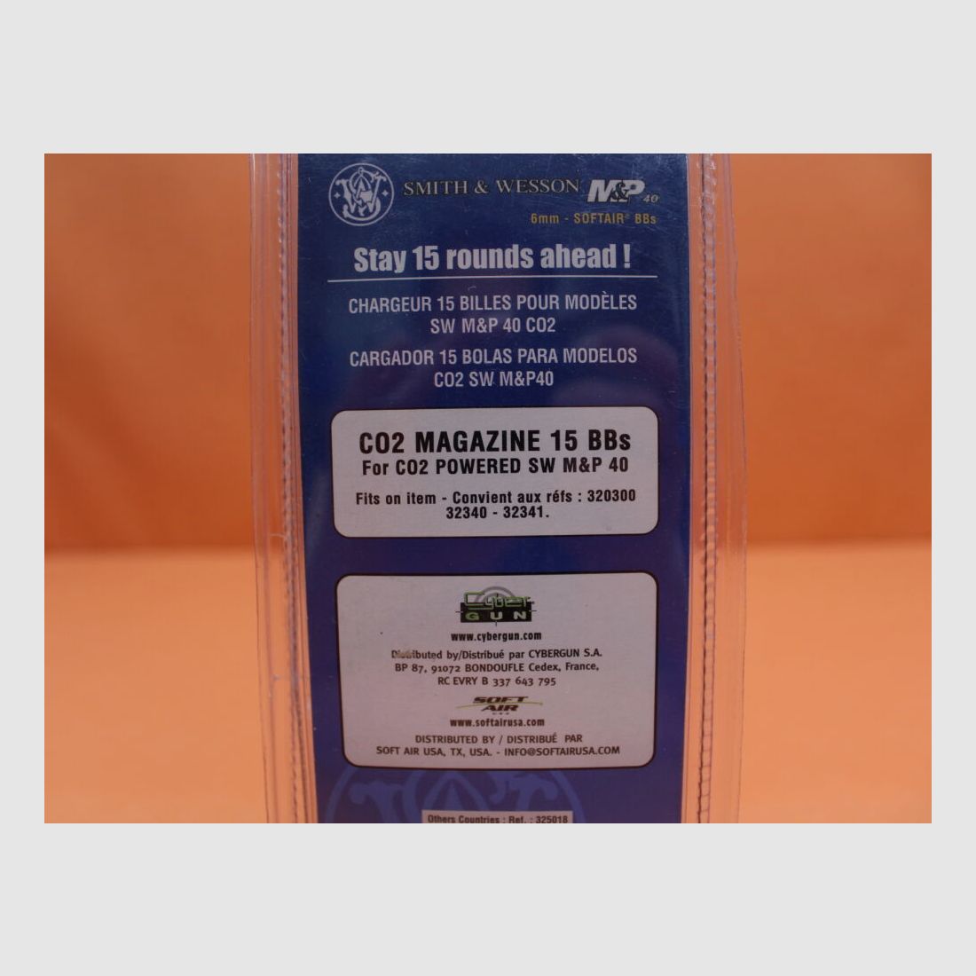 Cybergun Magazine Smith & Wesson ® S&W M&P40 Airsoft CO2, 6mm BB, 15 shots