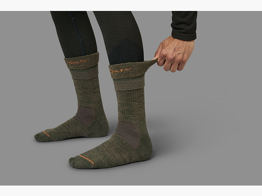 Härkila pro hunter short socks willow green/shadow brown