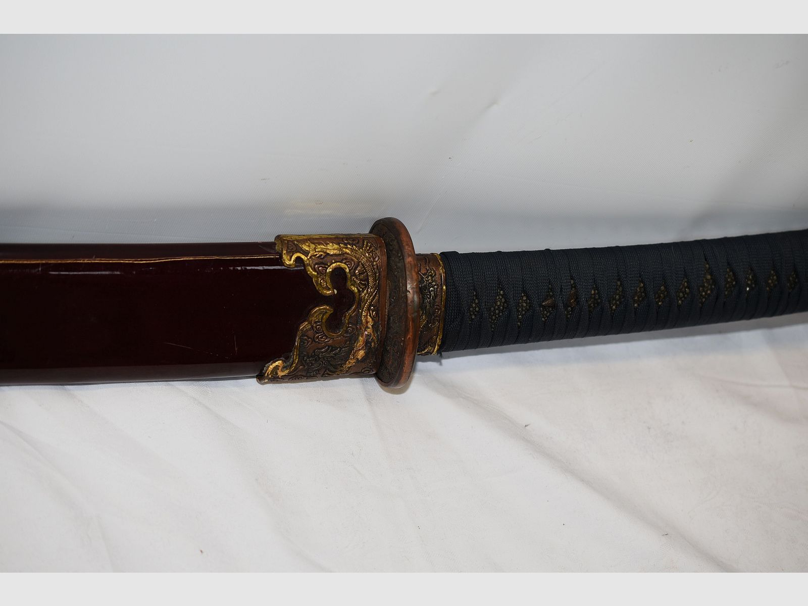 épée japonaise, katana, nagamaki, gravure 99999 sur la lame