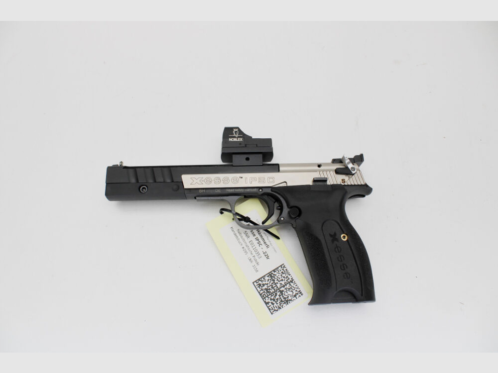 Hämmerli X-esse IPSC pistol cal. .22lr with 3 magazines and Noblex sight II .22lr