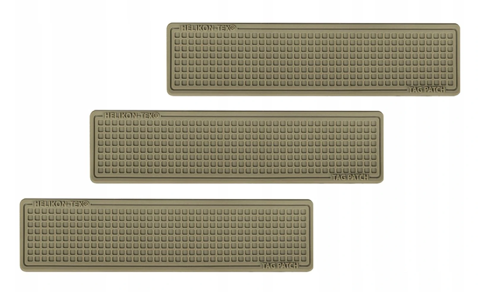 Uniwersalny Emblemat Tag Patch Rubber 100x25mm 3szt. PVC Coyote