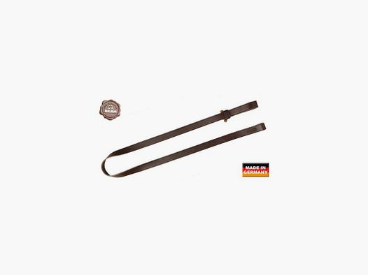 GEWEHRRIEMEN LEDER BRAUN MIT KNEBEL 20 MM LÄNGE 105 CM