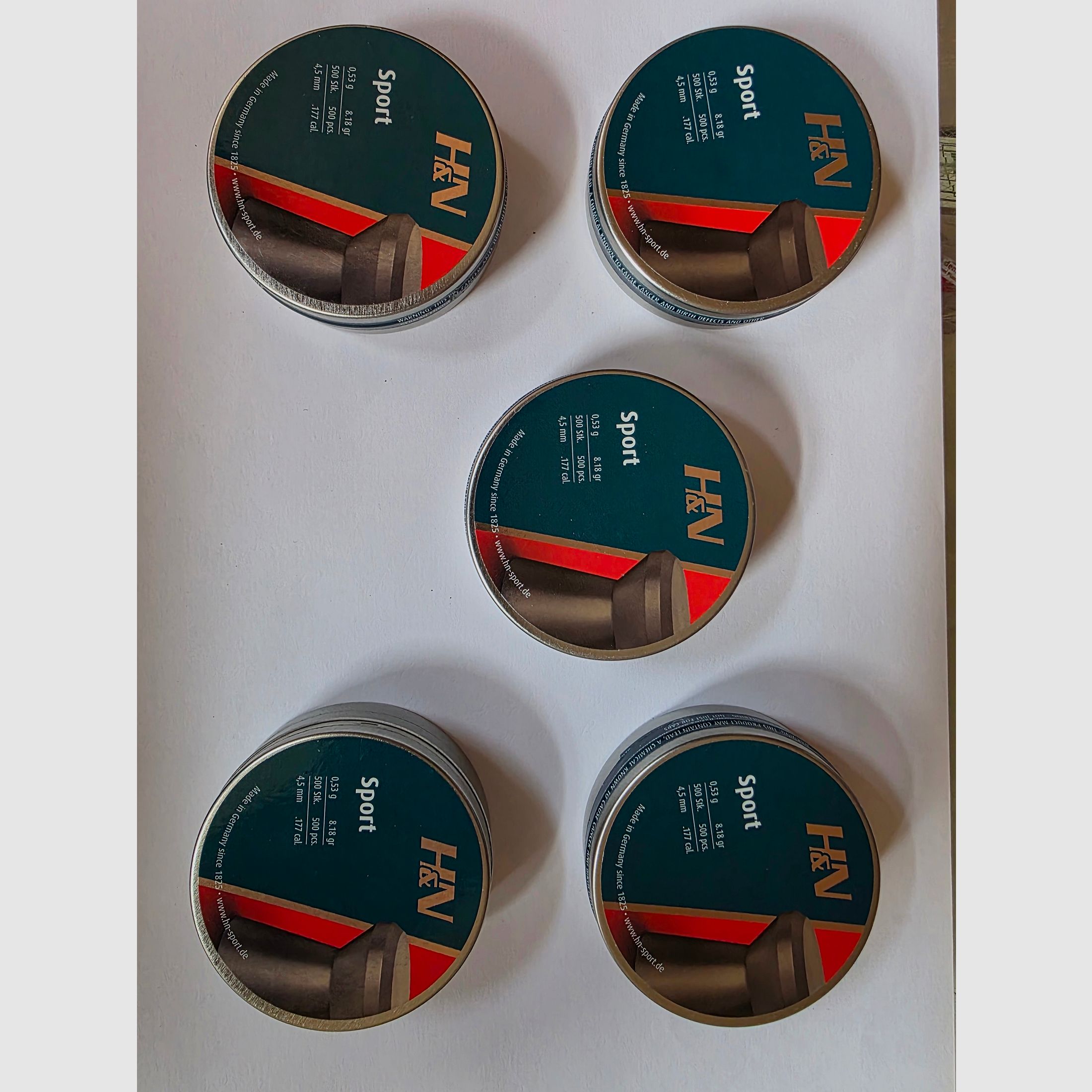 --- 10 boîtes de DIABOLOS 4,5 mm ---
