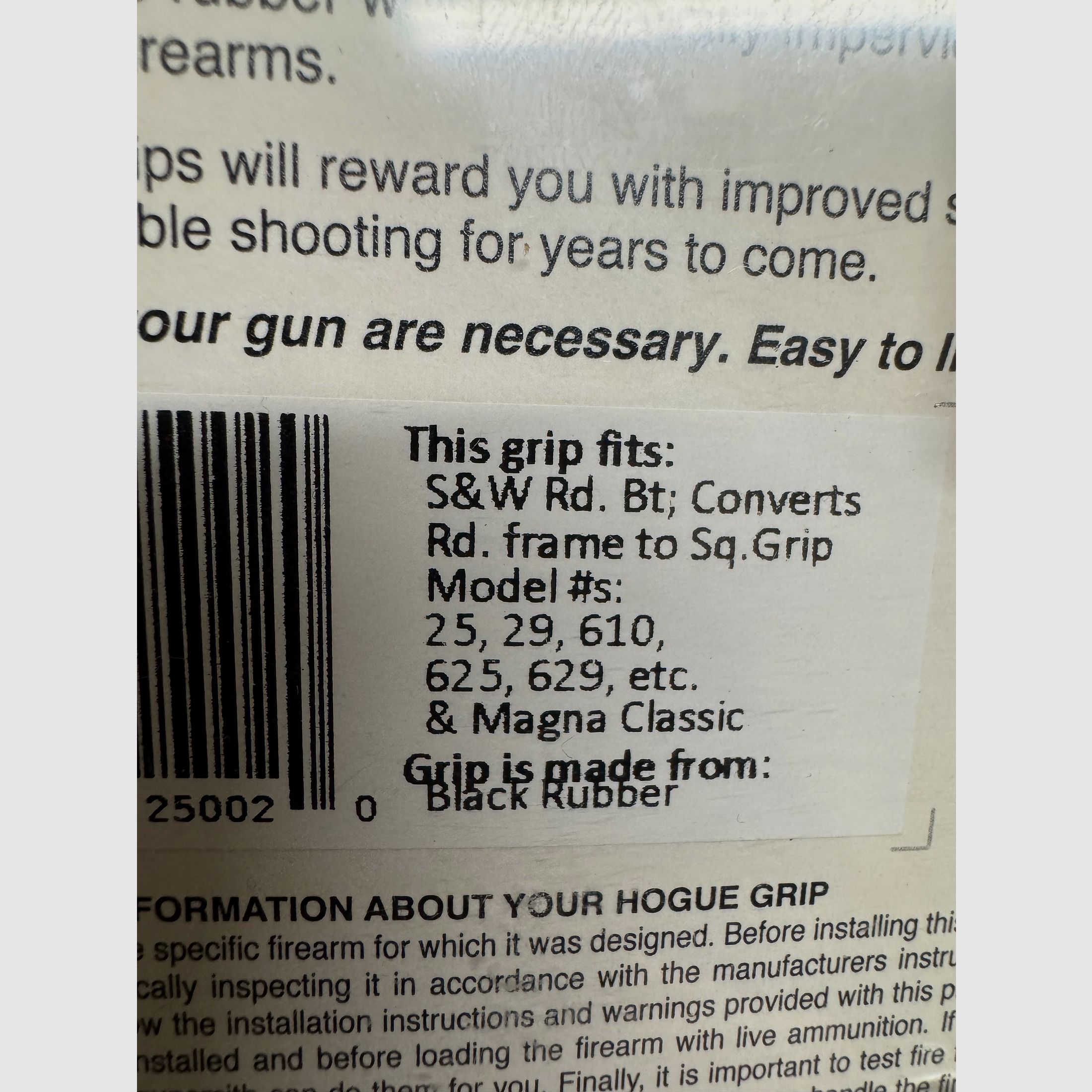 Hogue Monogrip für Smith&Wesson N-Frame