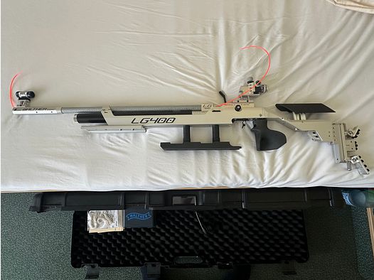 Veuillez faire une offre de prix pour le TOP carabine à air Walther LG400 Alutech/ partiellement Expert conversion / tir libre et sur appui.