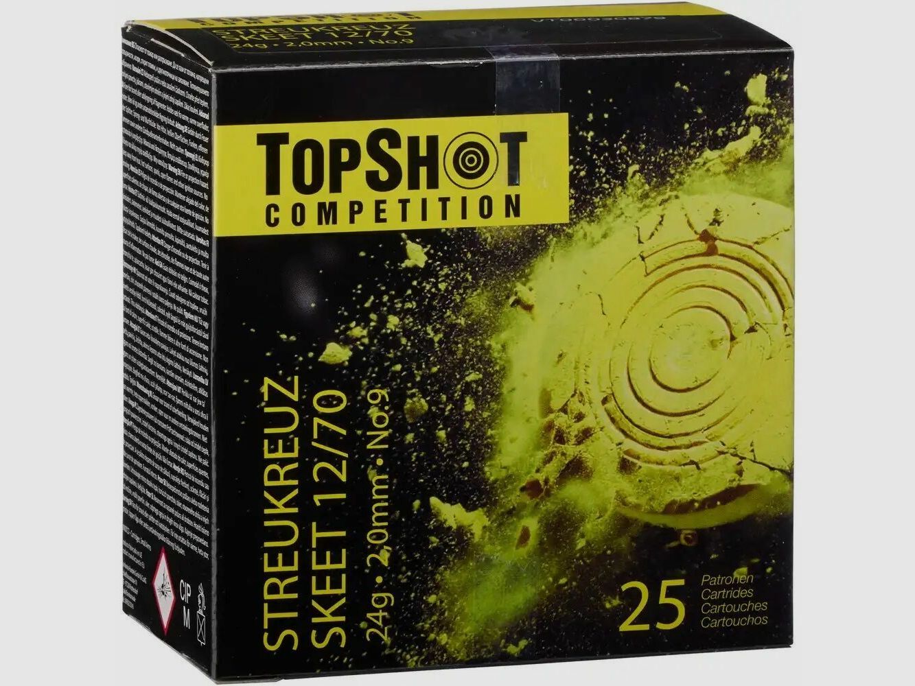 TopShot Competition Comp. 12/70 Skeet Schrotpatronen 2,0 mm / 24 g / 25 stuks