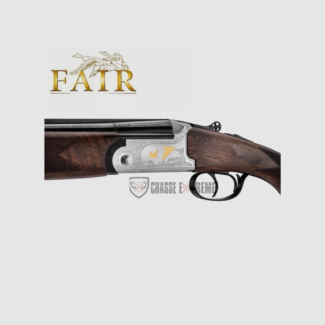 Strzelba FAIR Bécassier Classic Silver Ejector z Lufą Żebrowaną i Stałą 61cm Kal. 20/76, zdjęcie 7 z 7