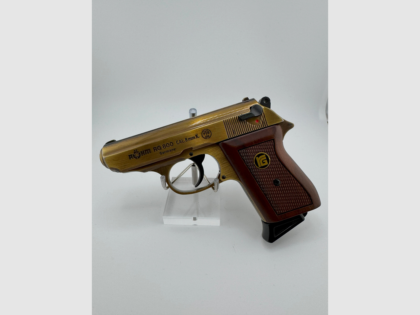 Röhm RG 800 SSW Sondermodell „Altmessing“ - PTB 414 - Beschussjahr KD (1993) RG800