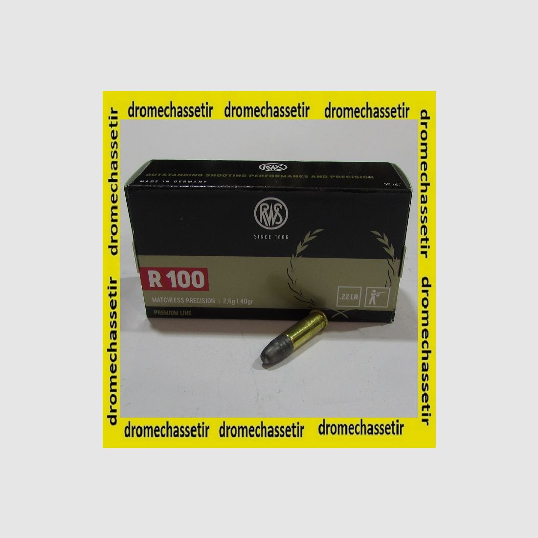 Box mit 50 Patronen RWS R100 Premium 22LR 40 grains