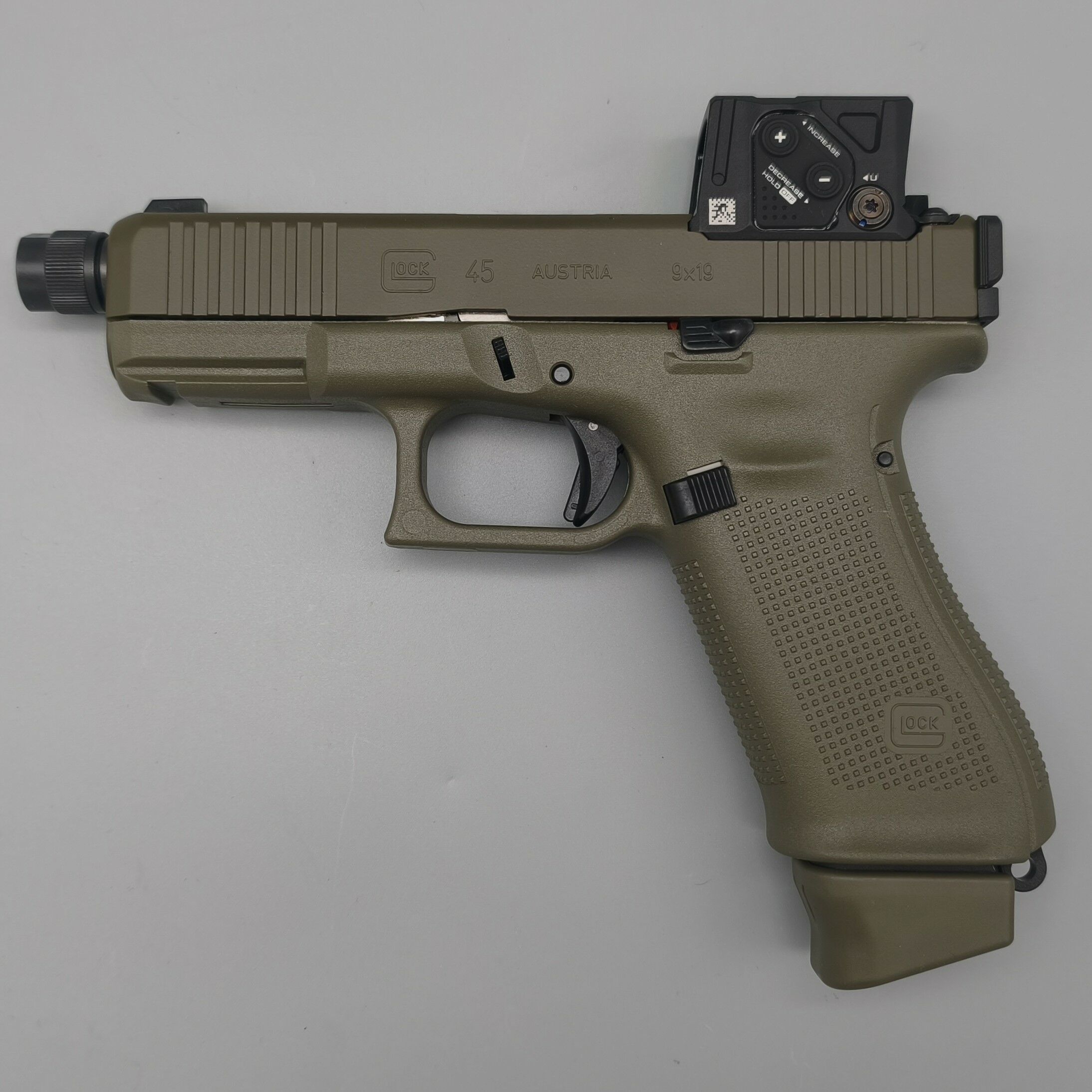 Glock45 Gen5 Hunter Edition mit Aimpoint COA Gewinde Oliv 9mmLuger