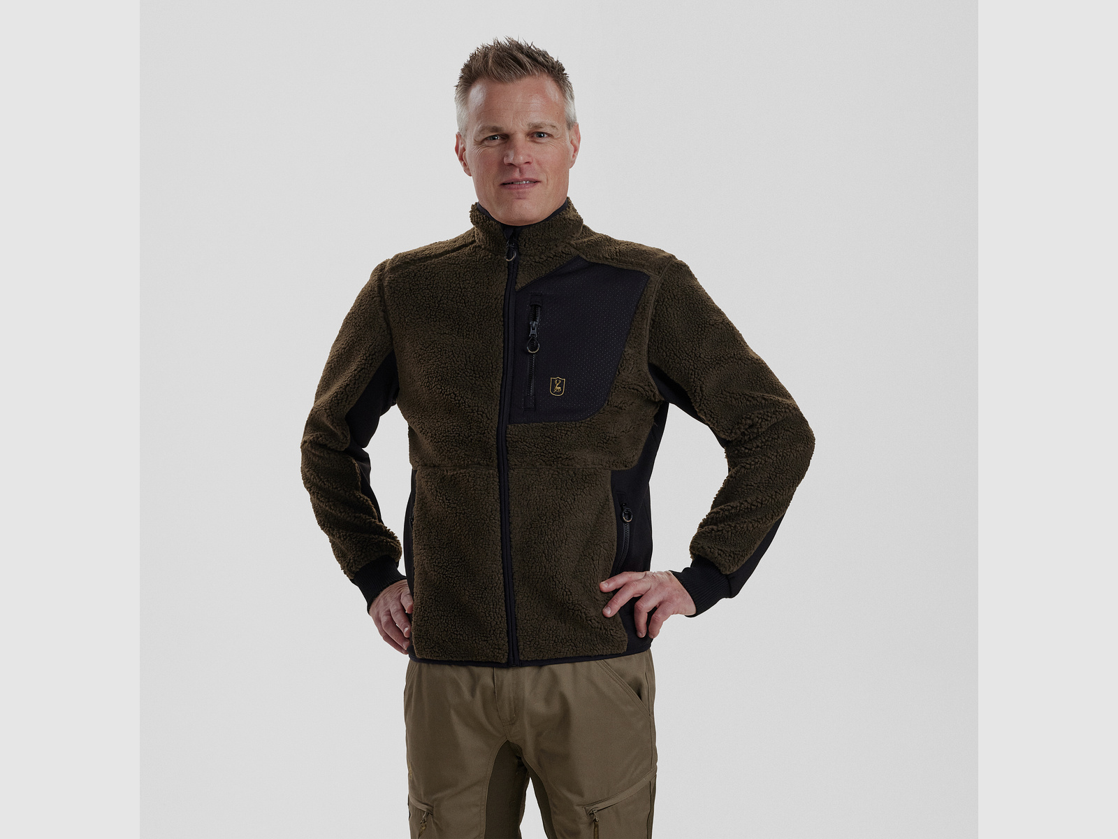 Chaqueta de forro polar Rogaland - Marrón chocolate - Talla: 3XL
