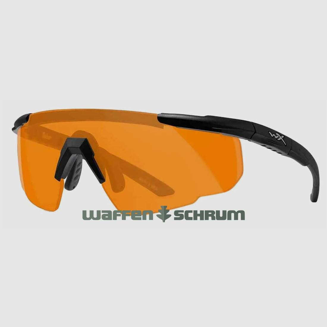 Wiley X Schießbrille Saber Advanced Glas: helles orange: matt schwarz