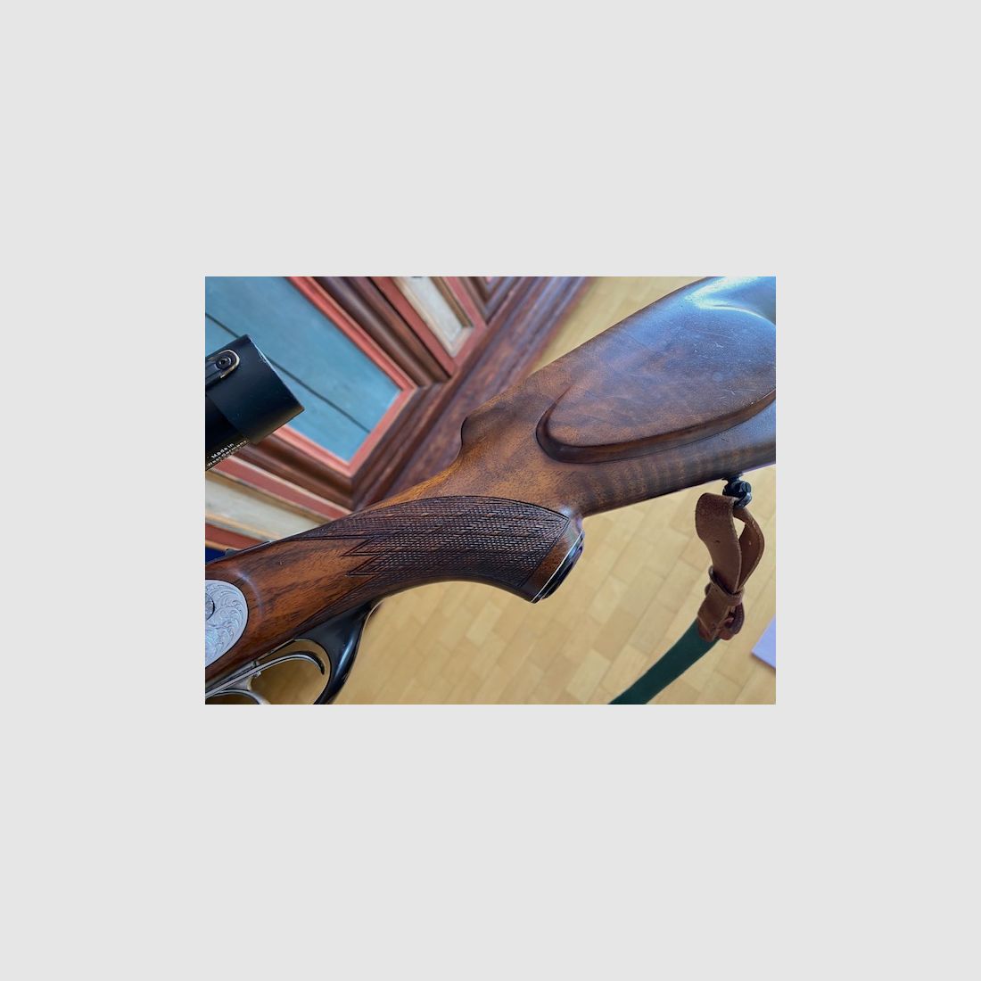 Krieghoff Ulm Modelo Ulm Cerrojo lateral Holland & Holland escopeta de doble cañón con cañón intercambiable 6,5x57R 20/76 Magnum 16/70 16/70 en maletín en excelente estado BBF BDF