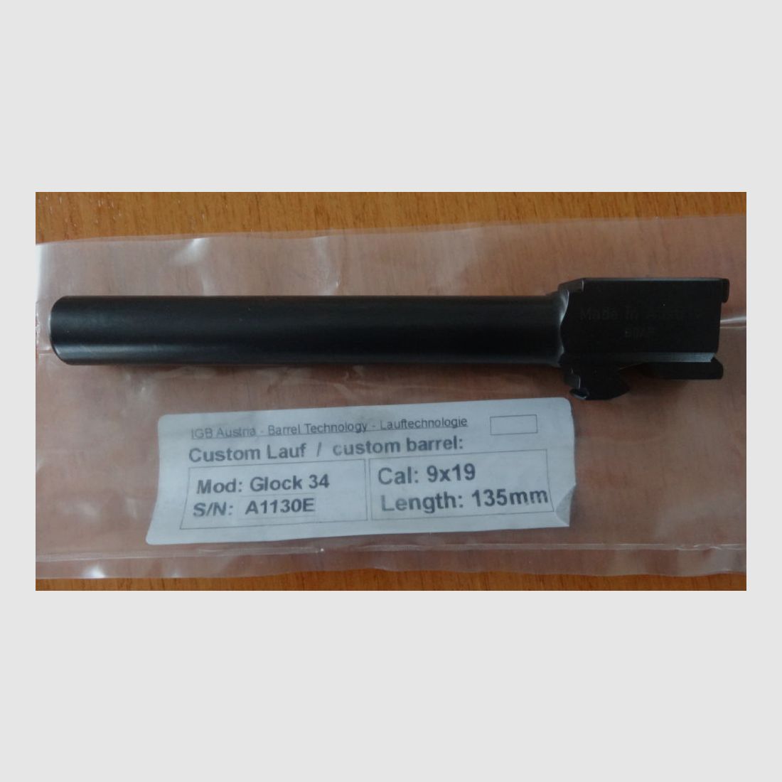 Glock-IBG IGB caliber conversion barrel 9mm or 357 Sig for Glock 40S&W pistol