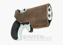 Funda de cinturón de cuero para Derringer de cuero marrón