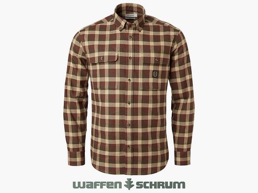 Camicia Chevalier Heron Flanella Marrone Terra