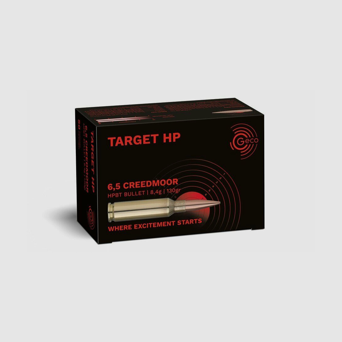 Geco Target HP 8,4g/130grs à50 6,5 Creedmoor