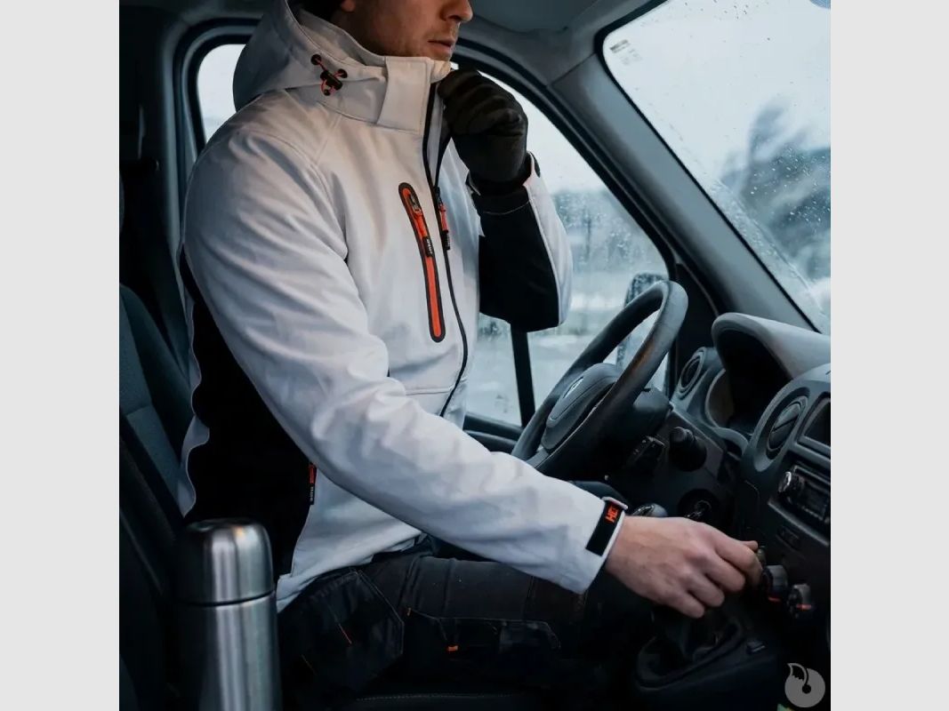 Giacca Softshell Trystan Herock® Uomo - Nero e Bianco, immagine 5 di 14