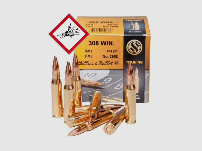 Sellier & Bellot Cal. .308 Win FMJF 124 grs