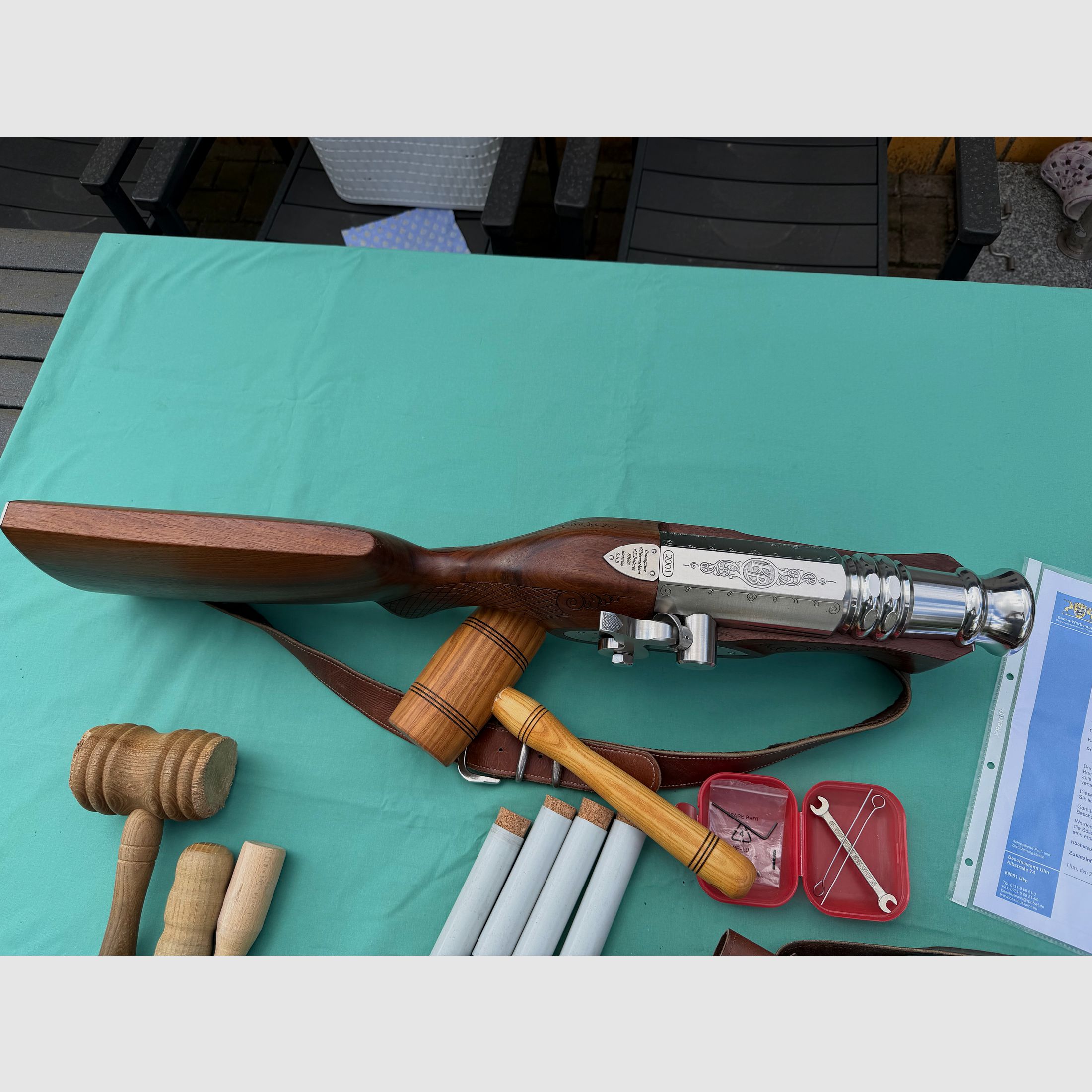 Schaftböller Handböller Böllergerät Döllerer Kal. 25 mm mit Zubehör Beschuss bis 2031
