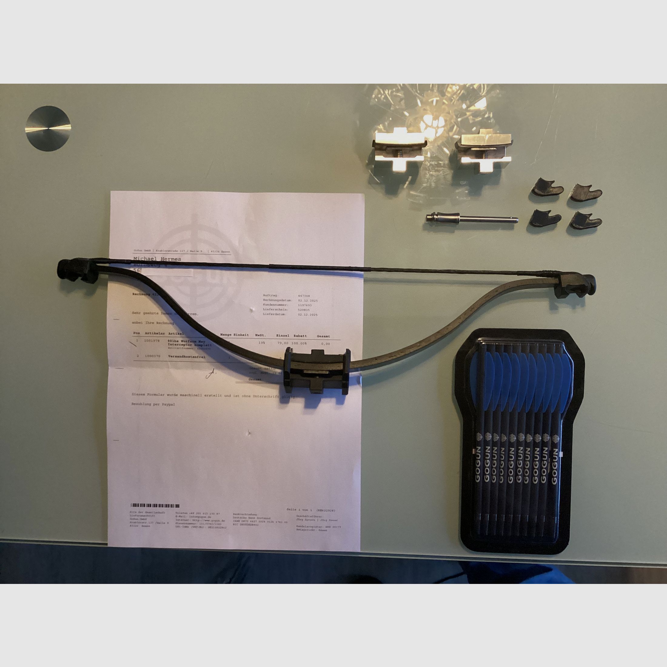 Mey Interceptor akcesoria ramię wyrzutowe, bolce itd.