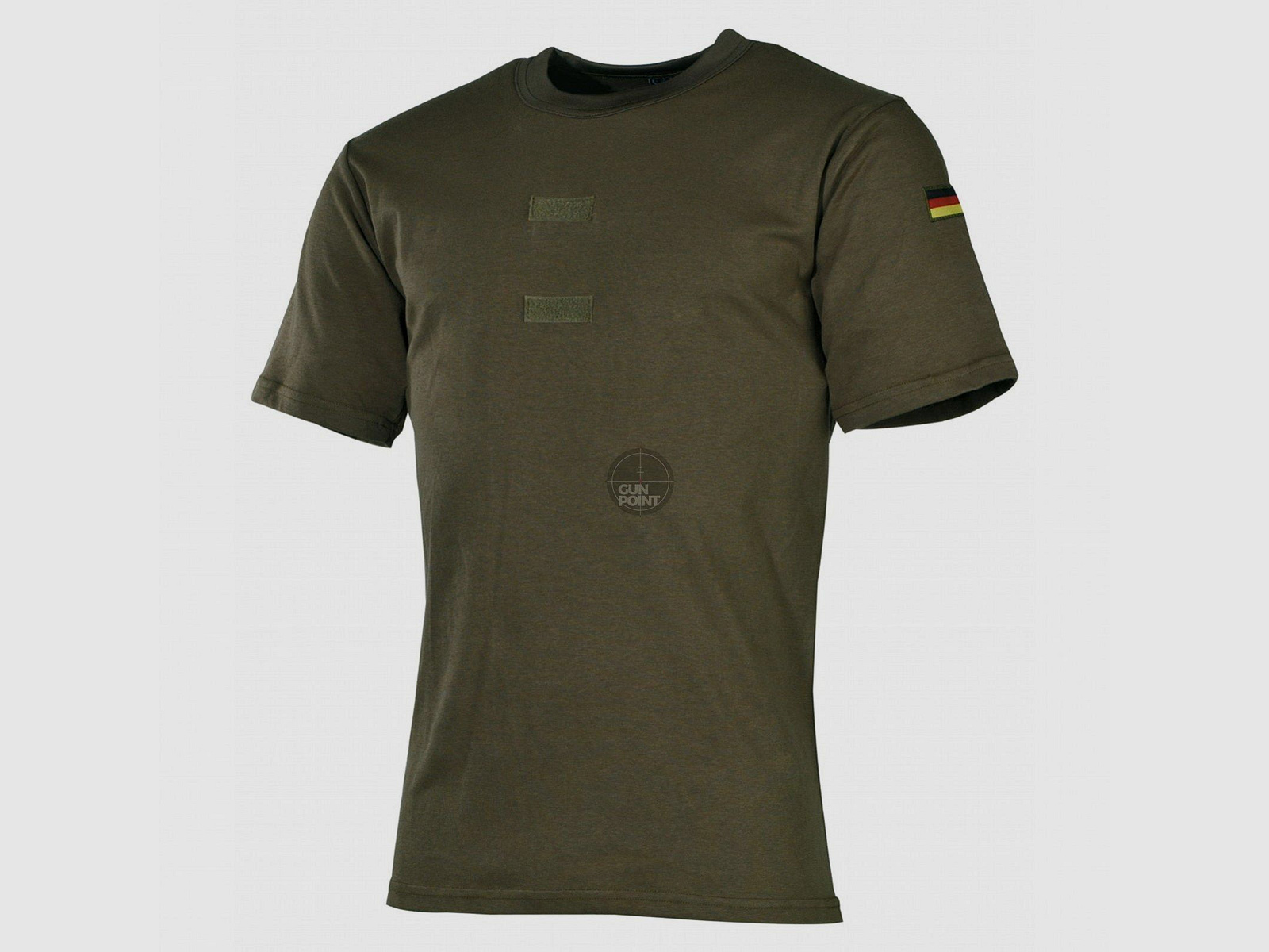 BW Tropenunterhemd, oliv,Klett, Nationalittsabzeichen - Gre: 7