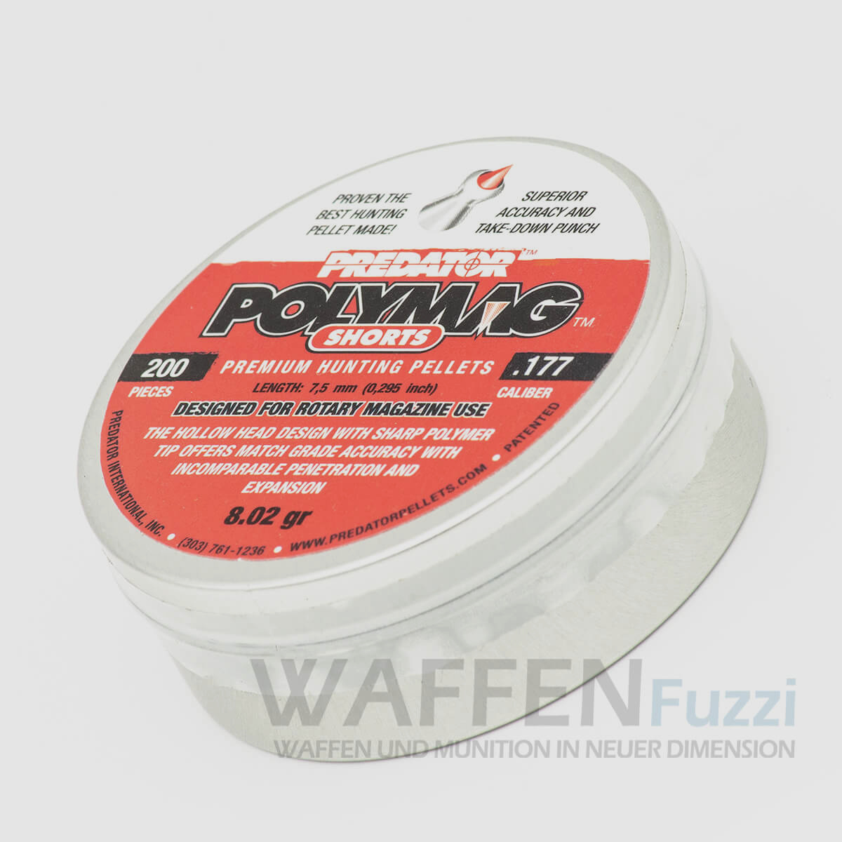 JSB Predator Polymag Kaliber 4,5 mm kurze Spitzkugel