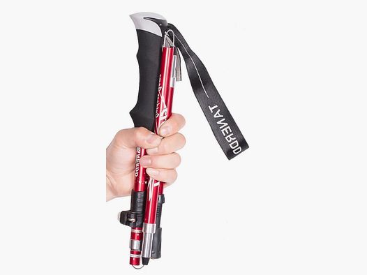 RED ADJUSTABLE ULTRALIGHT ALUMINUM TREKKING POLES