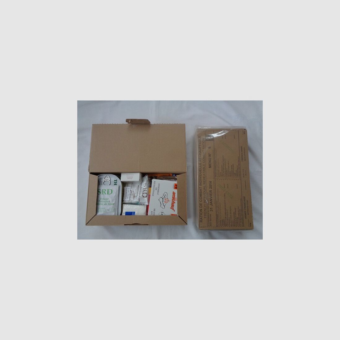 2x EPA Ration/Einmannpaket französische Armee, überlagert - nur für Sammlerzwecke!