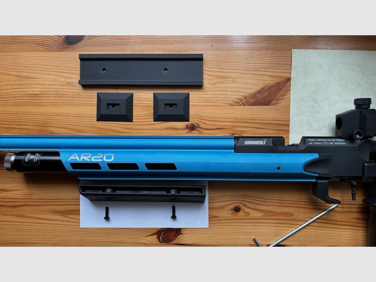 straight support wedge for air rifle specifically for Hämmerli AR20