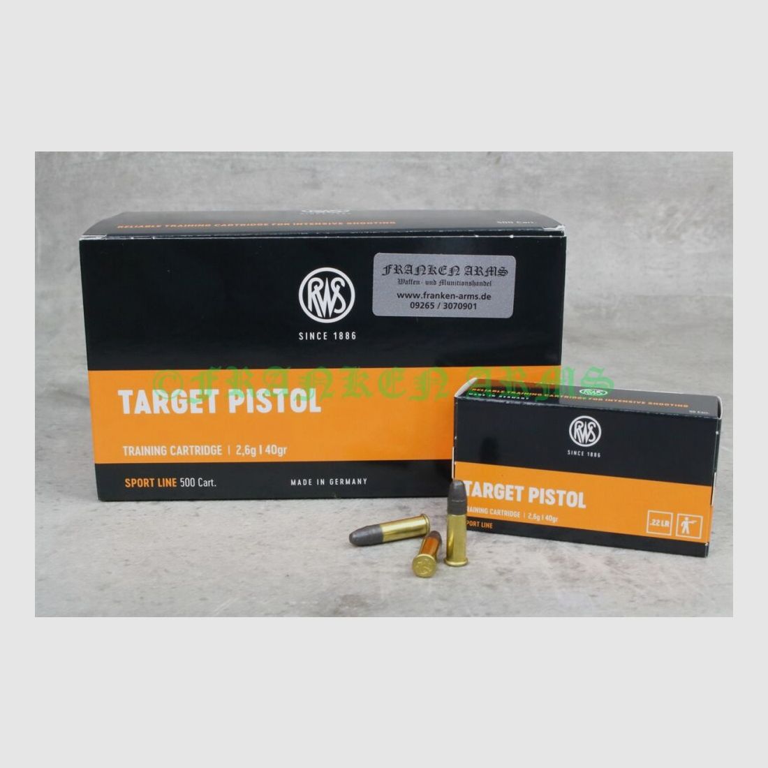 RWS Doelpistool .22 l.r. 40gr. 2,6g 50 stuks staffelprijzen