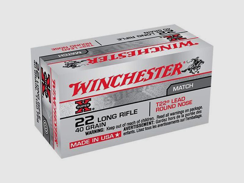 Winchester T22 .22 LR 40GR LRN 50 Patronen