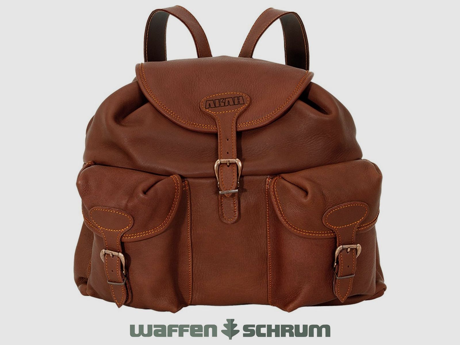Zaino AKAH in pelle di alce marrone 22l 42x52cm