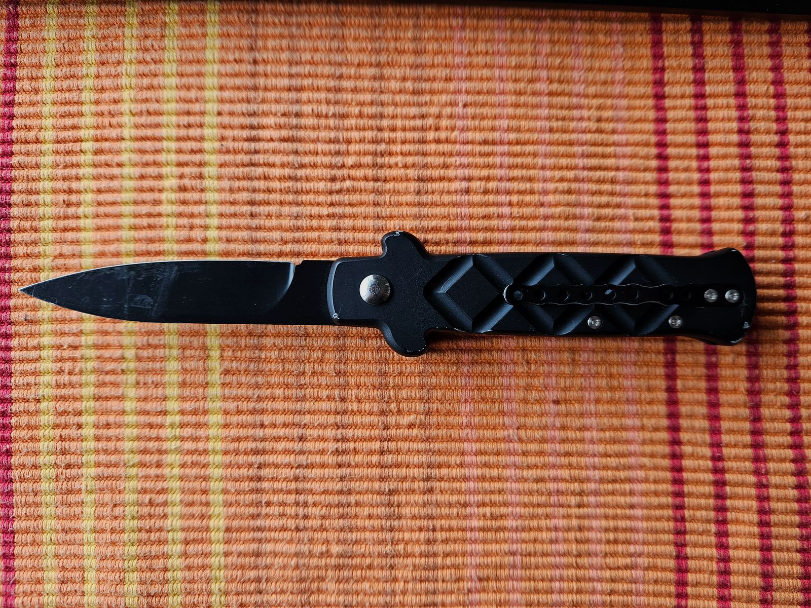 Beltrame Springmesser Coltello Scatto Tattico 3-D Nero schwarz