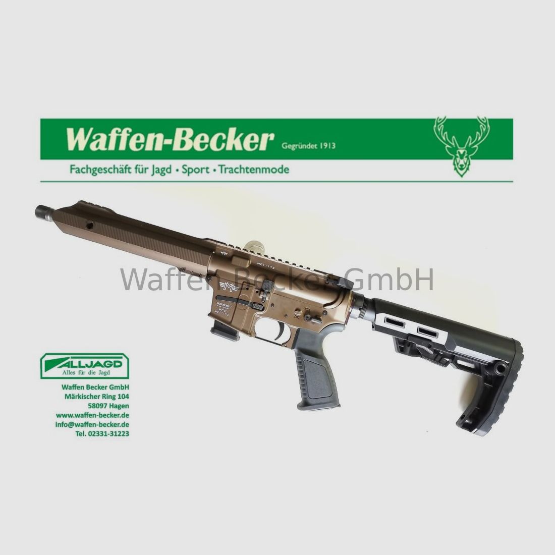 Messerschmitt, Waffen Schumacher Messerschmitt AR15-9 PCC Kal. 9mm Luger Sport 10,5" bronze