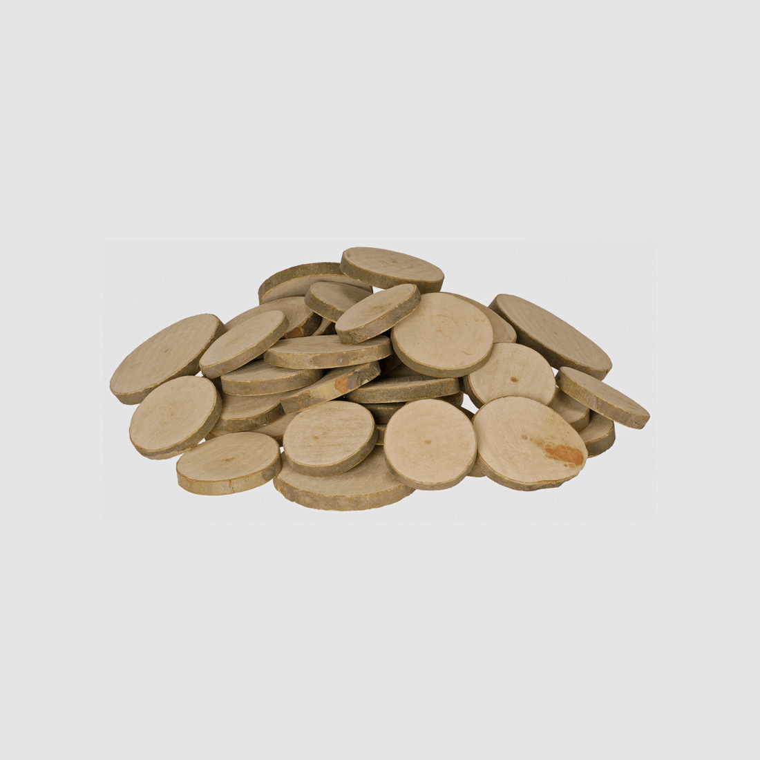 Dischi di legno naturale rotondi (1 kg)