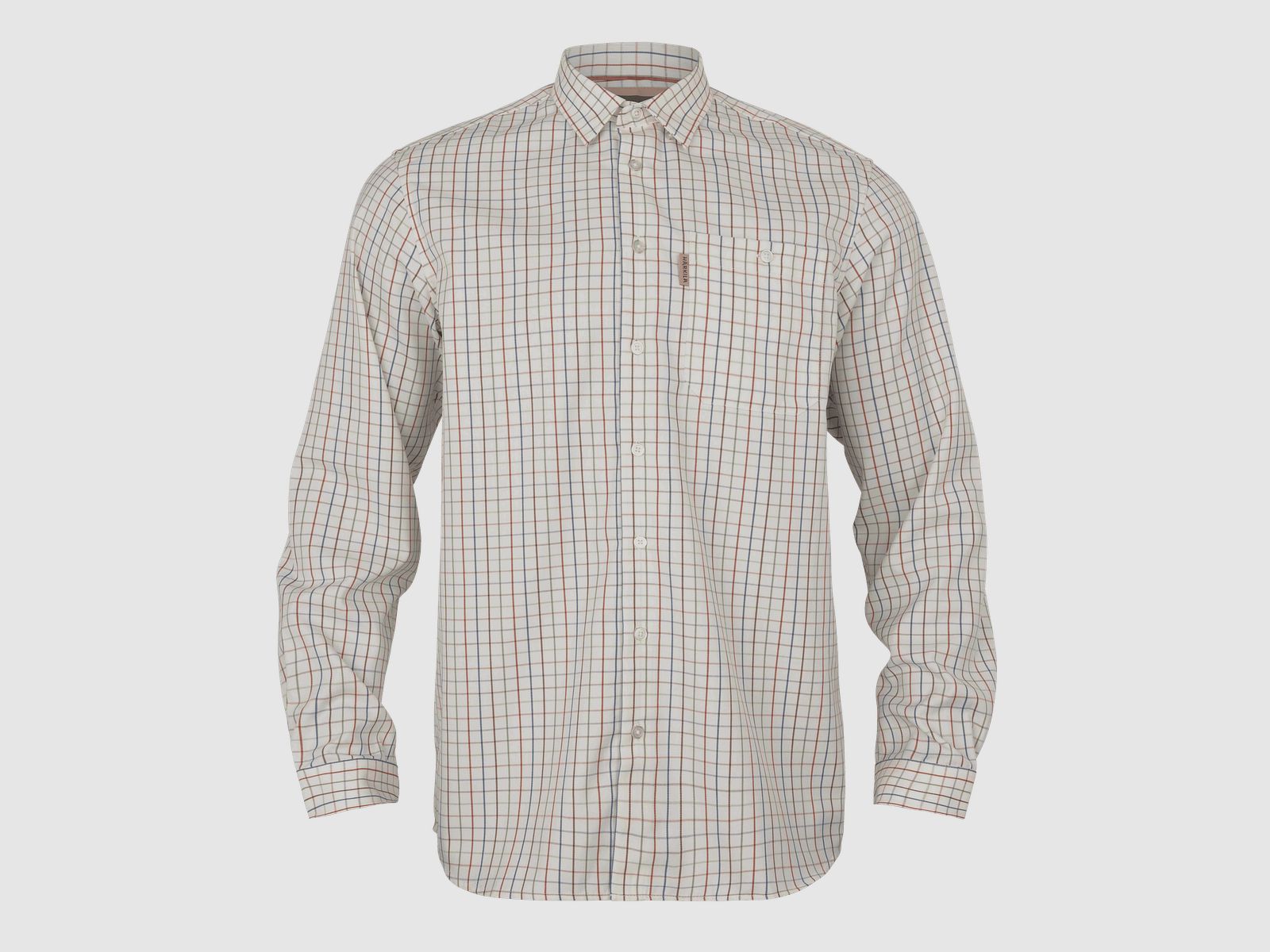 Härkila Haywood L/S Camicia in Mistura di Lana Uomo Arabian Spice Check M