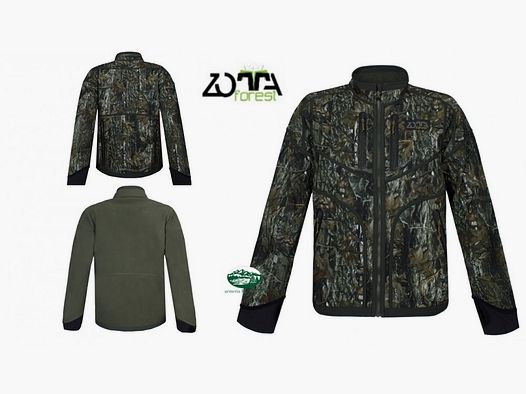 ZOTTA Jacket Soft Shell Reversibile verde/camo