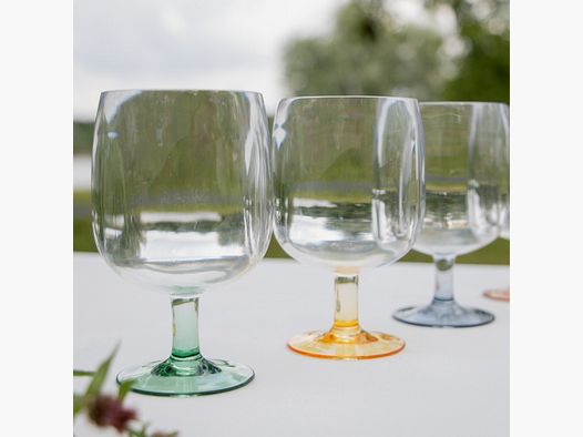 4-piece colored wine glass set