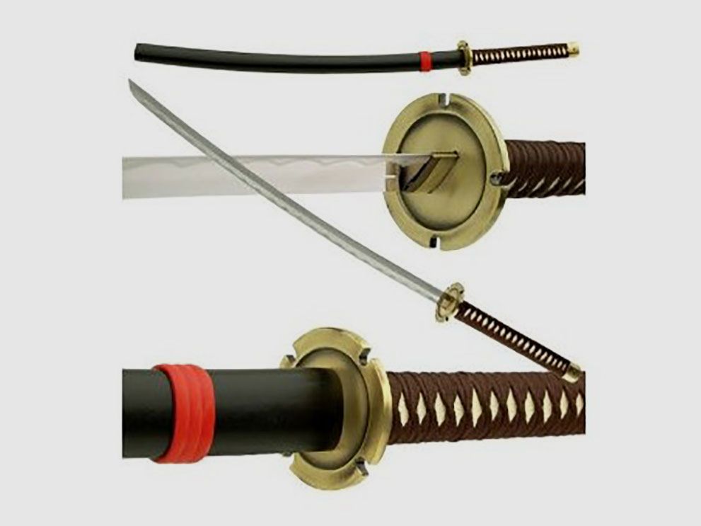 Anime spada samurai con fodero in legno