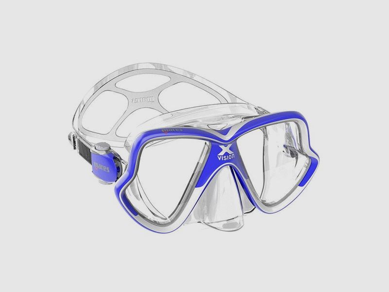 MARES X-VISION MID 2.0 TRANSPARENT / BLEU